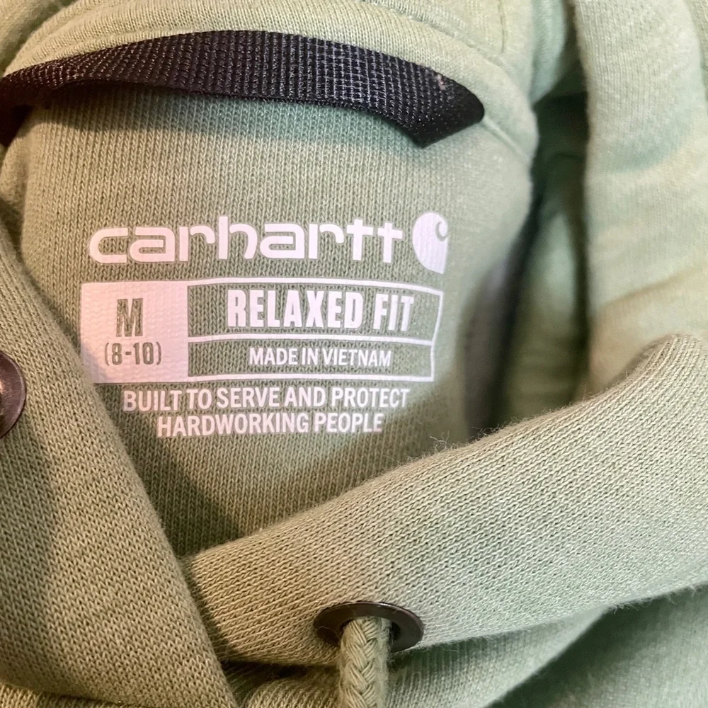 Carhartt Women’s Hoodie Light Green Medium - Picture 3 of 6